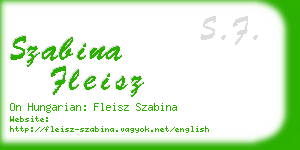 szabina fleisz business card